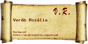 Veréb Rozália névjegykártya