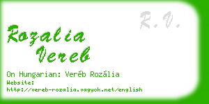 rozalia vereb business card